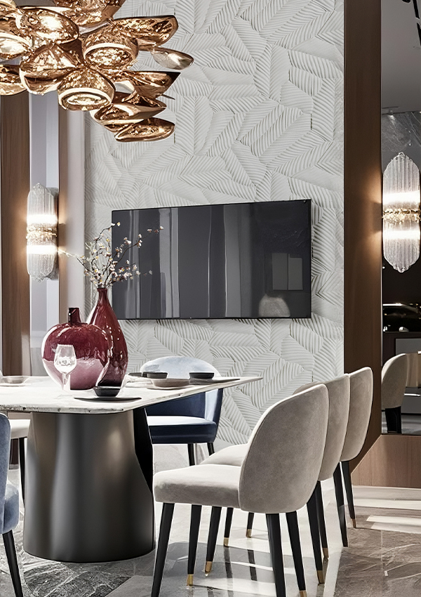 Banana-Leaf Pattern Flexibile Mollis Stone Wall Panel
