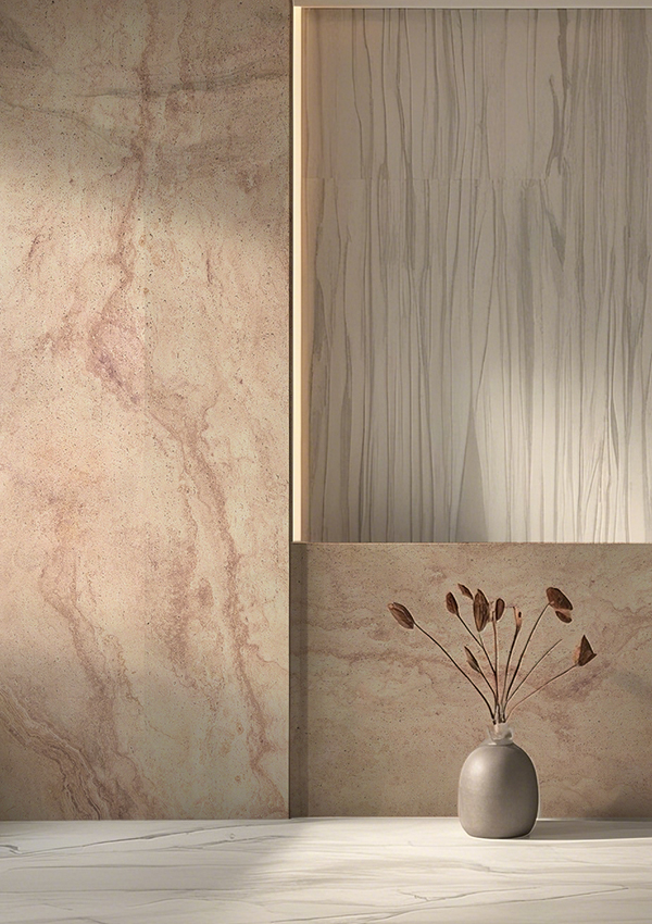 Travertine flexibile molle lapideum murum Panel